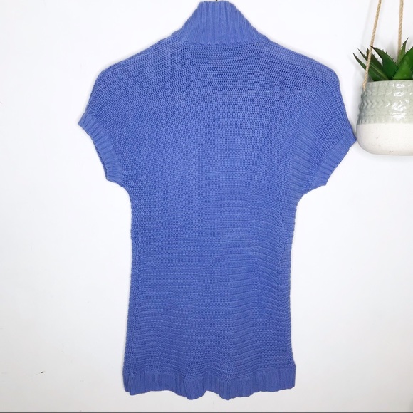 CHICO’S | Periwinkle Short Sleeve Sweater Cardigan 0 Small / 4 - Picture 4 of 6